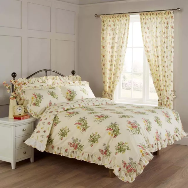 Vantona Country Nerissa Floral Duvet Cover,Bedspread & Curtains(Sold Separately)