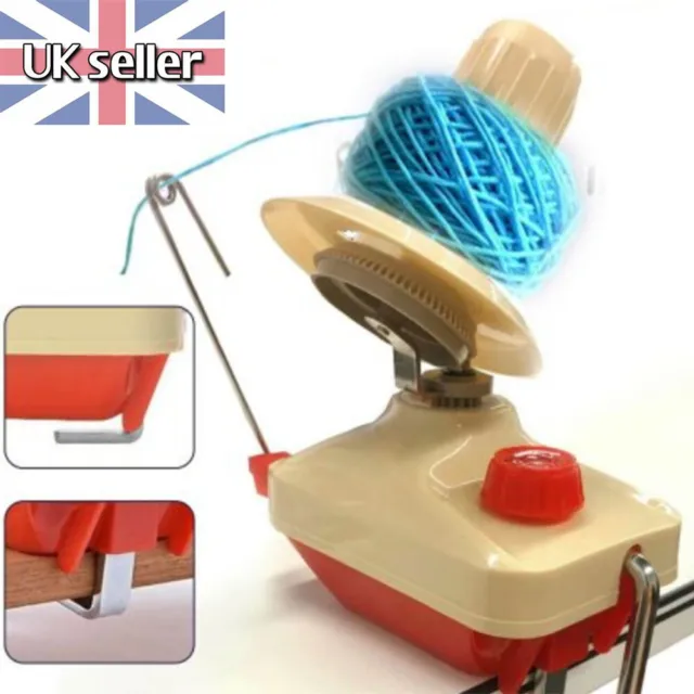 Manual Knitting Roll String Yarn Fiber Wool Thread Ball Winder Holder Machine UK