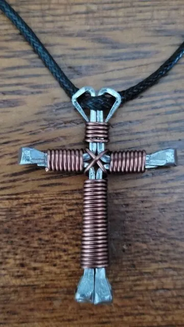 Horseshoe Nail Disciple Cross Necklace (Antique Copper) Buy 3 Get 1 FREE!!