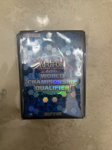 Yugioh Card Protector 100 Sleeves WORLD CHAMPIONSHIP QUALIFIER 2018 WCQ NEW