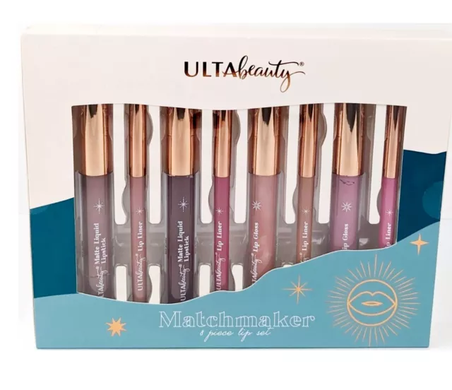 Ulta Beauty 8 Piece "Matchmaker" Lipstick, Lip Gloss, & Lip Liner Set