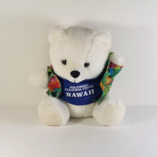 Polynesian Cultural Center Hawaii Bear Plush Souvenir Hawaiian Shirt Vintage