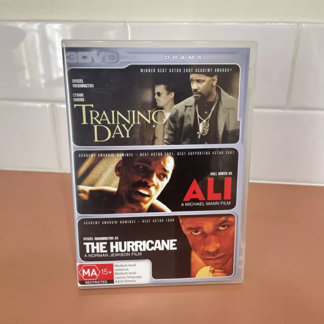 Training Day / Ali / The Hurricane DVD - 3 Movies - Region 4 - Free Postage!