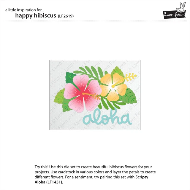Hibisco Die-Happy artesanal personalizado cortes de césped -LF2619
