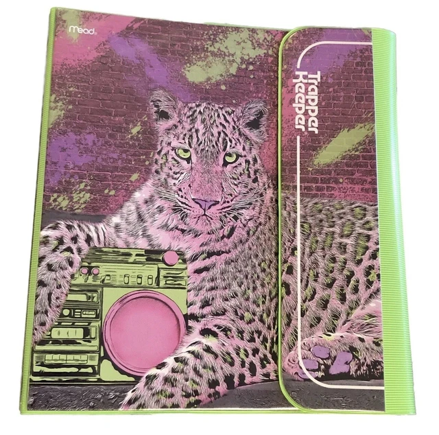 Mead Original Trapper Keeper Binder Retro Portfolio Vintage Style CHEETAH Tiger Mead Original Trapper Keeper Binder Retro Portfolio Vintage Style CHEETAH Tiger