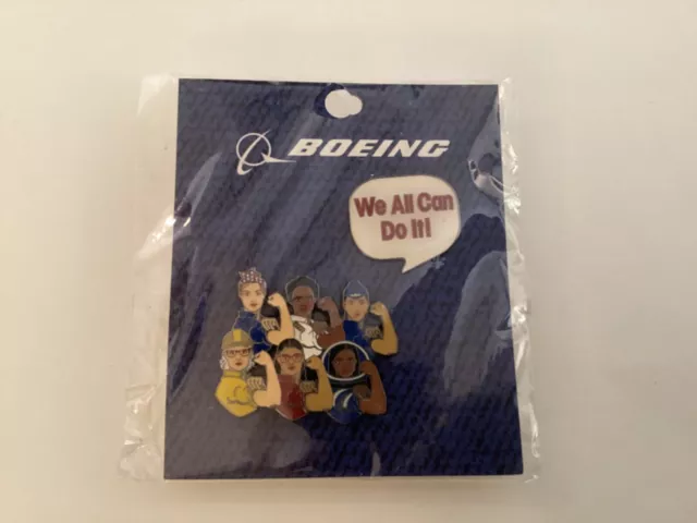 WOMEN in AEROSPACE PINS Boeing / Rosie Riveter Style