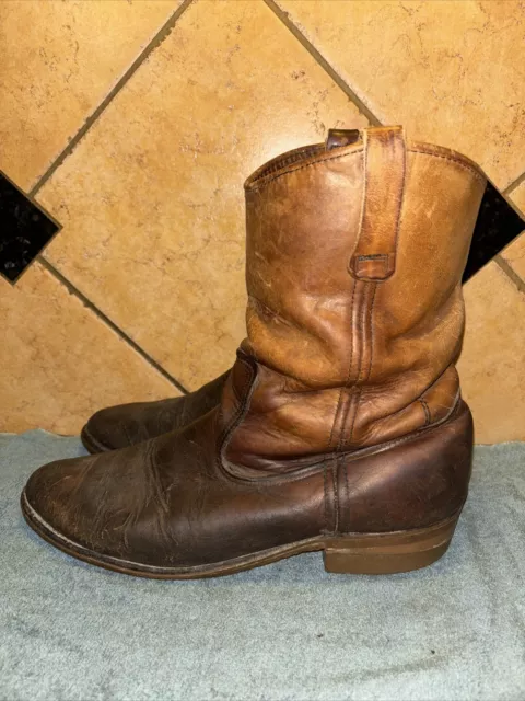 Red Wing Brown Leather Work  Boots Sz 9 D MADE IN USA FREE SHIPPING