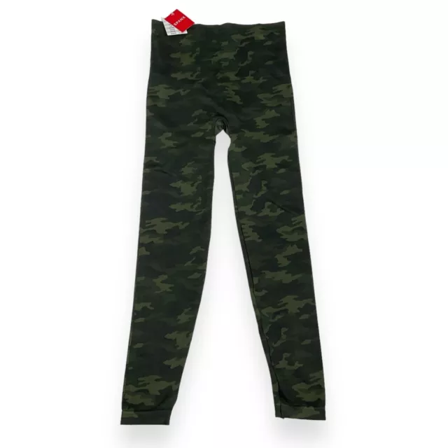 Spanx Leggings Womens Large Green Camo LAMN Look At Me Now Crop FL3515 NWT $68