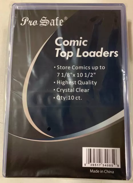 Pack of 10 Pro Safe Current Comic Book Rigid Clear Plastic Toploaders Holders