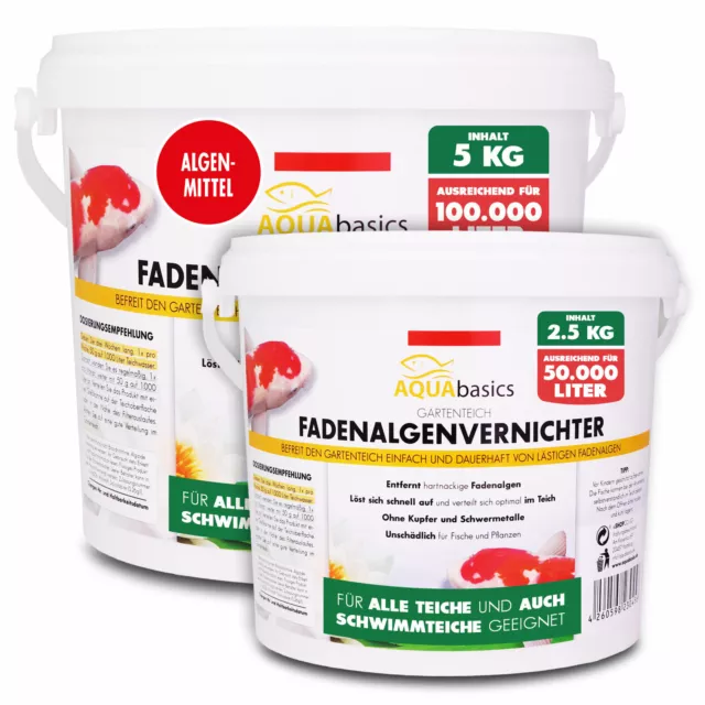 AQUAbasics Gartenteich Fadenalgenvernichter Algenvernichter Anti Algenmittel