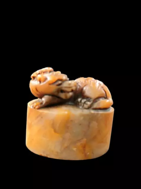 Antique Collection Hand Carved ShouShan Stone PiXiu Seal