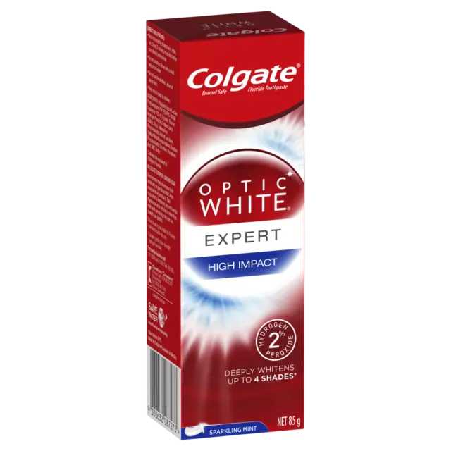 Colgate Optic White Expert High Impact Toothpaste 85g - Sparkling Mint Whitening