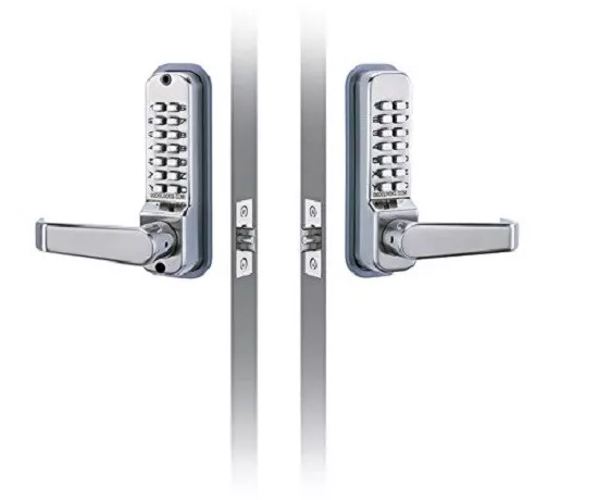 CODELOCKS CL410BB-SS PVD Keyless Mechanical Lockset, Latchbolt Back to Back