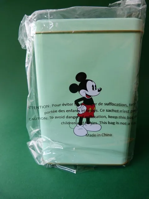 Boîte métalique verte Mickey - Monnaie de Paris - Epuisé - Walt Disney - Neuve