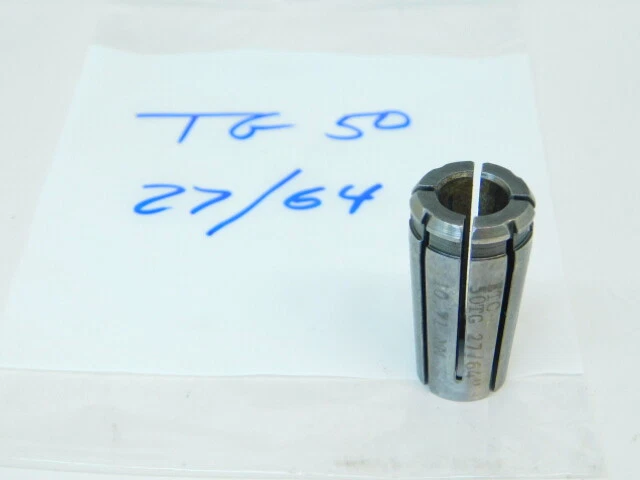 New Kennametal Erickson Tg50 27/64" Single Angle Collet .4219" Tg-50