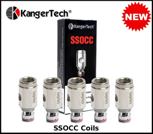 Kangertech SSOCC Coils 0.5 Ohm - Pack of 5 - 100% Authentic - UK STOCK