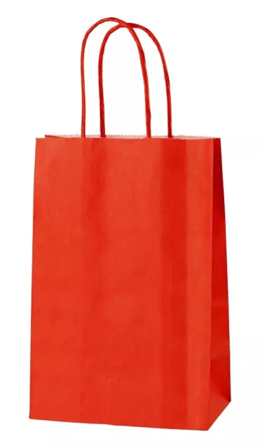 Red Extra Small Paper Party Bags with Twisted Handles - Loot Carrier & Gift Bags
