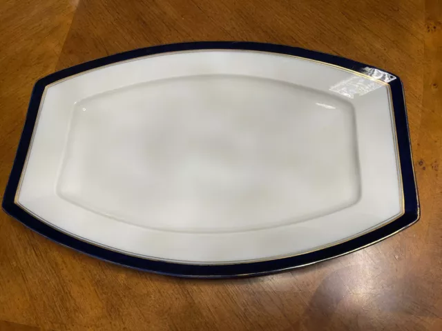 Rosenthal  Empire Selb-Bavaria Cobalt Blue ,Gold Rectangle Serving Platter 14.25