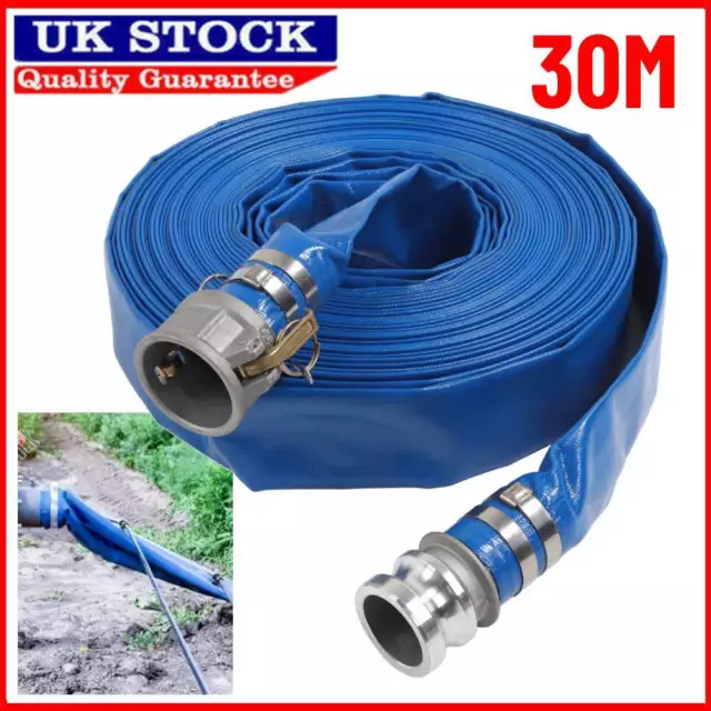 Layflat Hose PVC Flood Drainage Discharge Submersible Dirty Water Pump Lay Flat