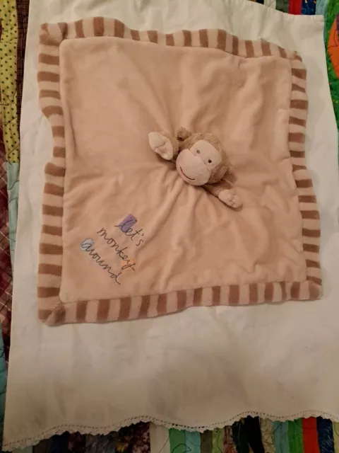 2008 Monkey Tan Rattle Lovey Messages from the Heart Sandra Magsamen 18" Square