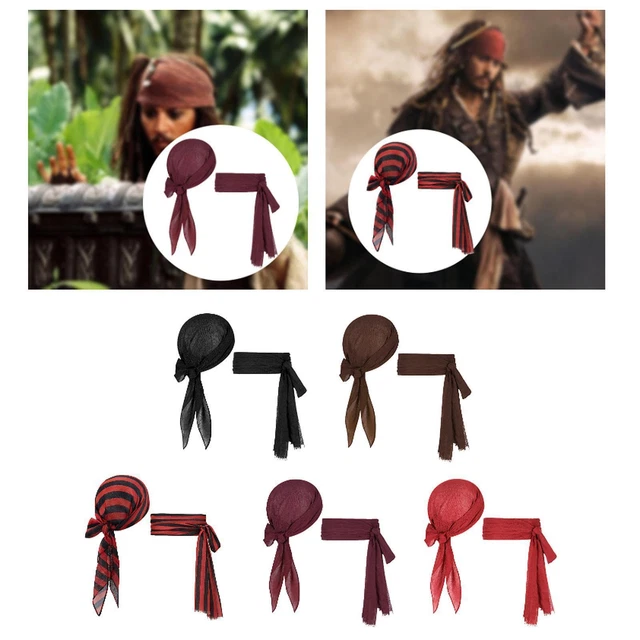 PIRATE COSTUME SET Pirate Turban Sash for Photo Props Party Favors