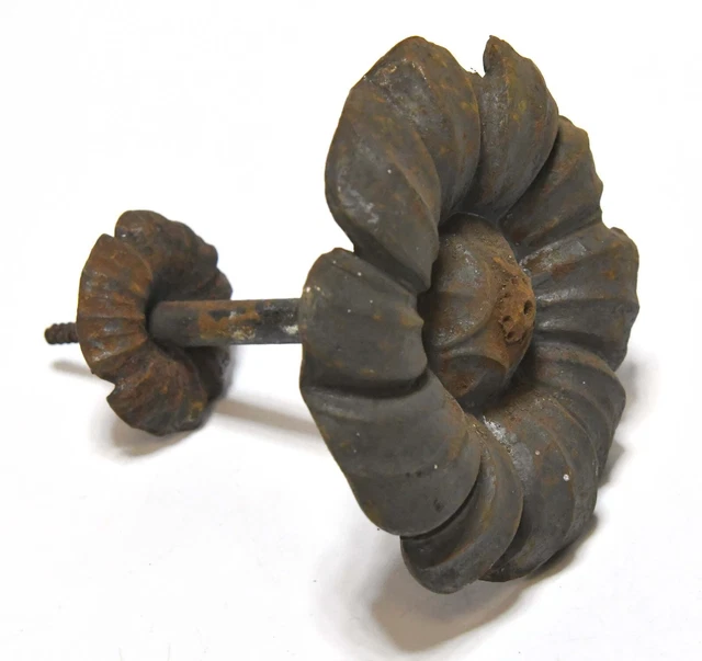 Single Vintage All Metal Flower Design Curtain Tie Back Metal Embellishment #1