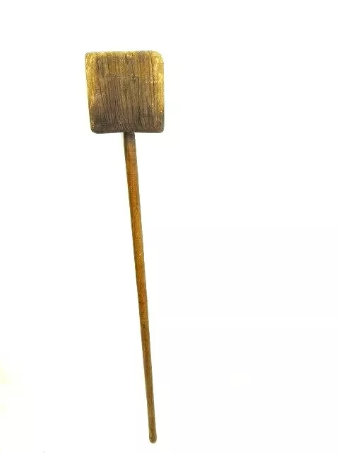 Antique Old Used Wood Wooden Early Primitive Mallet Grinder Masher Farm Tool