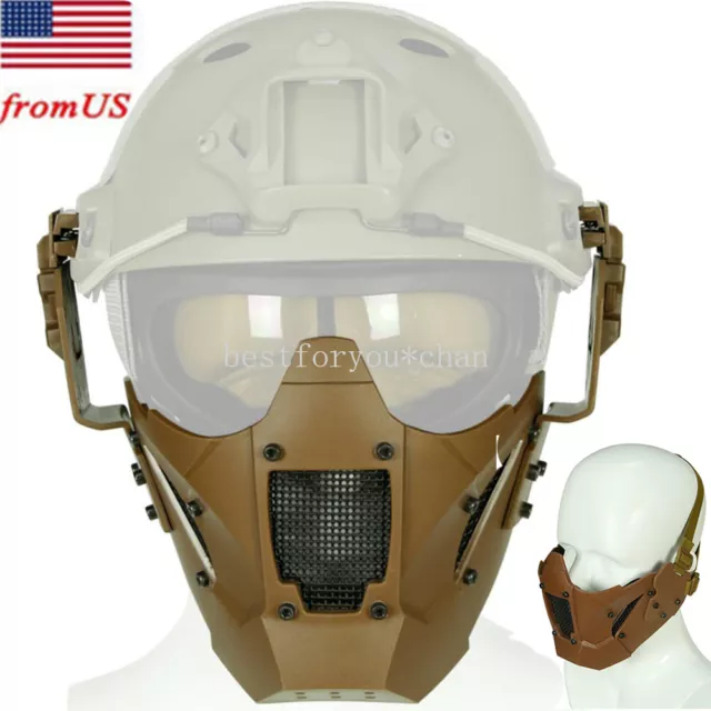 3G Airsoft Face Mask Sports Steel Mesh Half Face Protective Mask - Random  Color