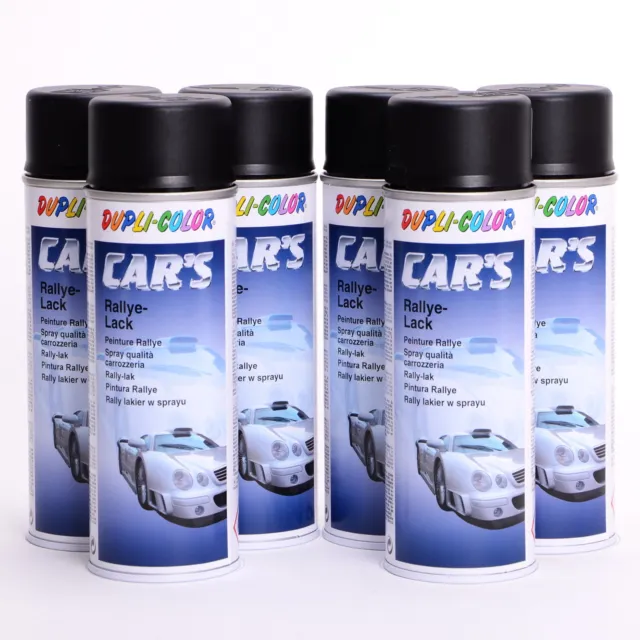 schwarz matt Spray 6 x 400ml DUPLI-COLOR Cars Lackspray Sprühlack Spray 385872