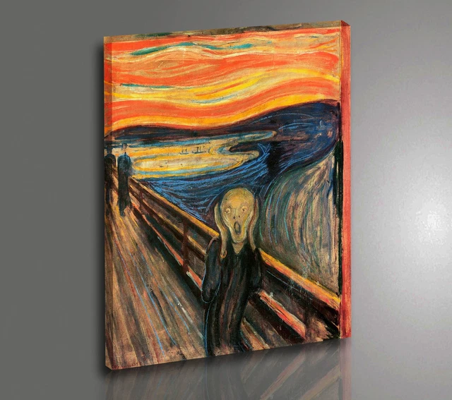 Edvard Munch - L'Urlo - Quadro Stampa Su Tela, Poster, Tavola