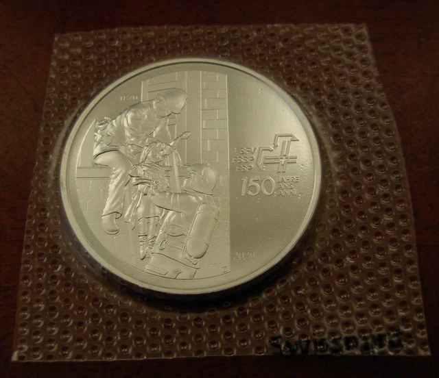 Switzerland 2020 Silver 20 Francs Swiss Firefighters Original Mint Sealed BU