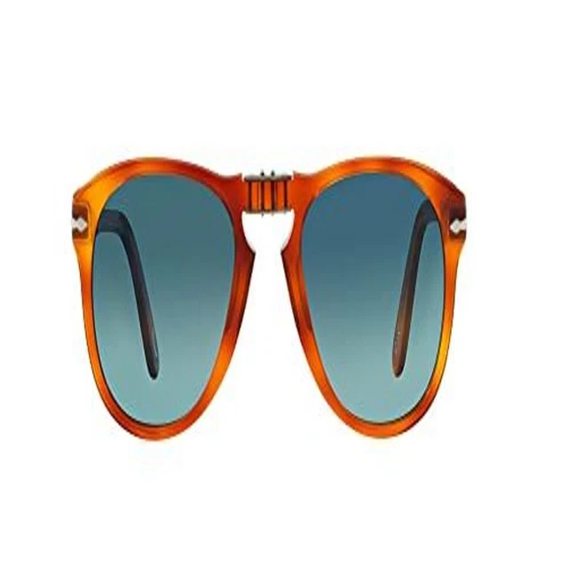 Persol Men's PO0714SM Steve 54 mm, Light Havana/Blue Gradient Polarized