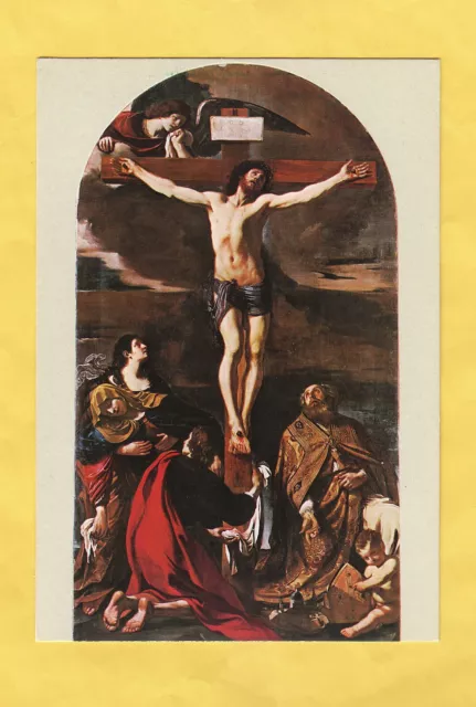 Cartolina Crocefissione G.F. Barbieri il Guercino Reggio Emilia non viaggiata