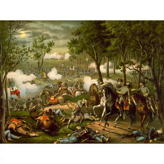 War American Civil Battle Chancellorsville Usa Hooker New Fine Art Print Poster