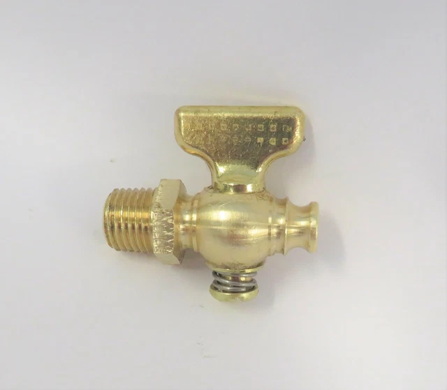 Pet Cock 1/4" NPT Tee Handle Brass Drain Valve Gas Air Engines Motor