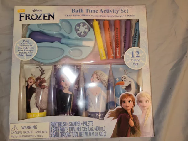NUEVO Disney Frozen 12 Piezas Baño Tiempo Actividades de Color y Pintura