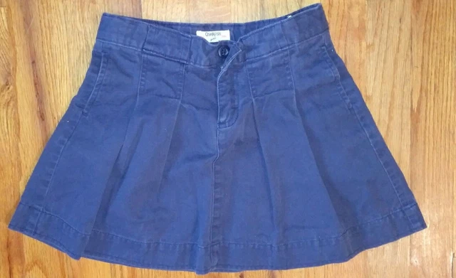 OSHKOSH GIRLS DENIM SKORT faded-blue Sz 10 skirt w/inside shorts 24" waist