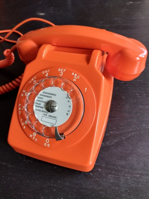 Ancien téléphone bleu SG3 Socotel - Label Emmaüs