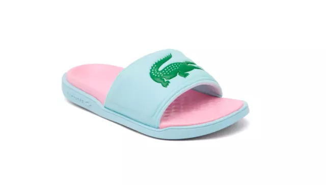 LACOSTE Women's Croco Dualiste Slide Sandals from Finish Line