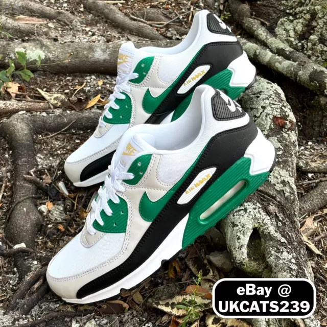 Nike Air Max 90 Shoes White Malachite Black FB9658-102 Men's Multi Size NEW