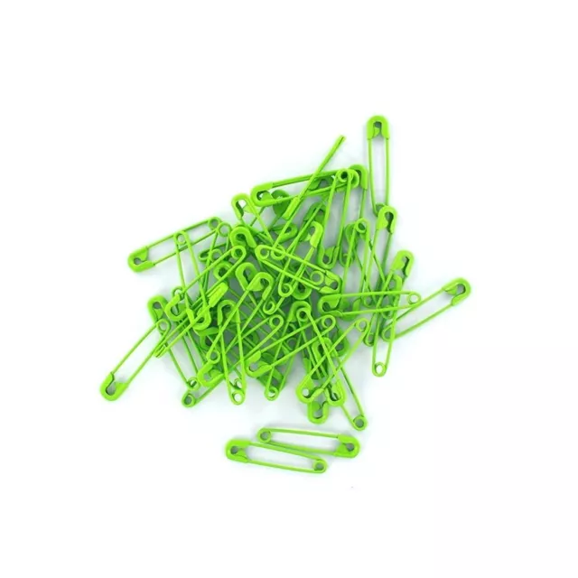 Coloured Safety Pins 27mm x1000 Per Pack in Green Colour