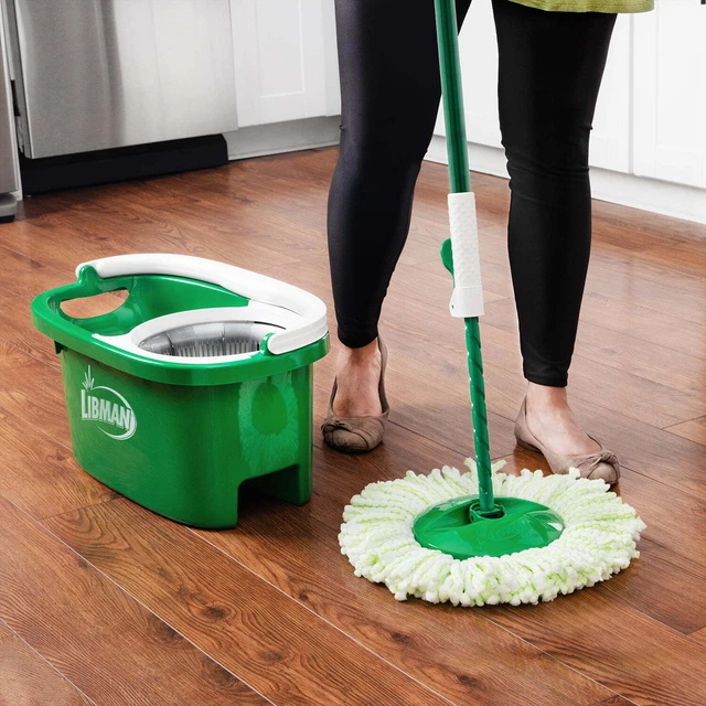 Spin Mop and Bucket, All in One Kit with Premium Microfiber Mop Head and Bucket