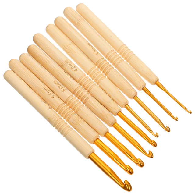9pcs Crochet Crochets Set Ergonomic Aluminium Tricoter pour la couture du fil
