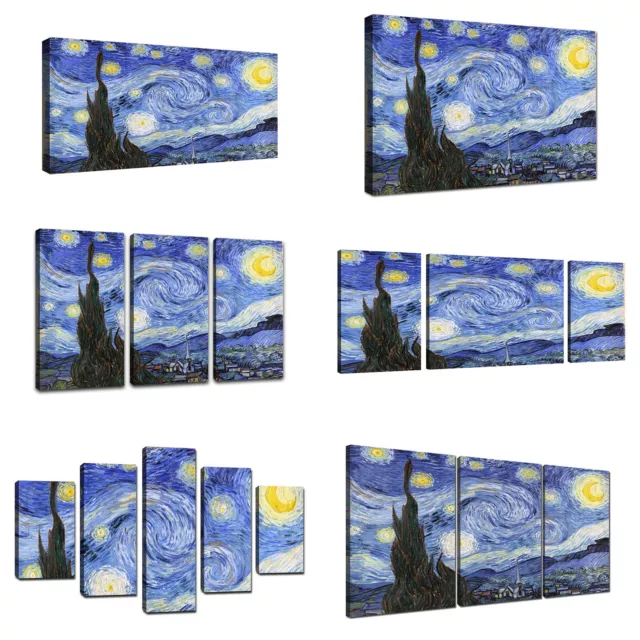 Quadri moderni Van Gogh Notte Stellata Stampa su tela arredo casa