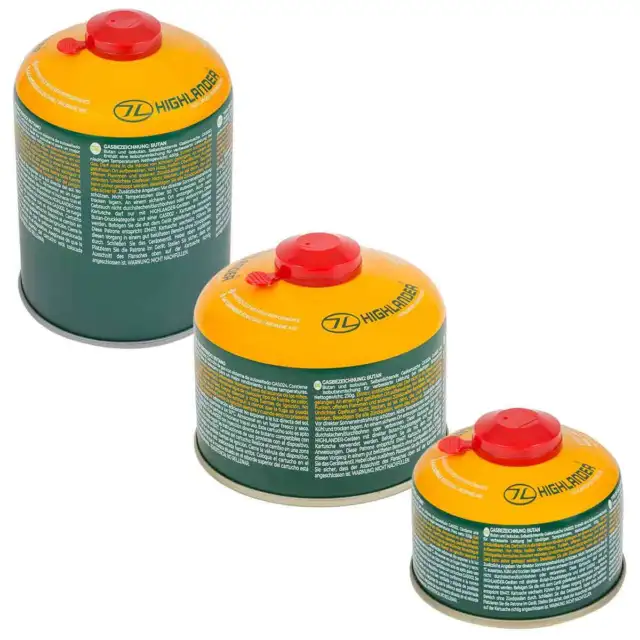 Highlander Butane Gas Fuel Cannisters 100g 230g 450g (Multiple Discounts)