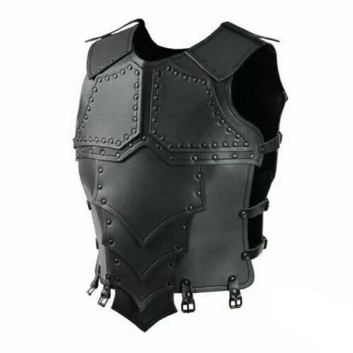 Viking Knight Real Leather Breastplate Medieval Body Armor Cosplay Costume LARP