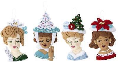 Hágalo usted mismo Bucilla Navidad Sombrero desfile elegante Vacaciones De Fieltro 89509E Kit de ornamento