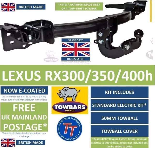 Lexus RX300 RX350 & RH400h 2003 to 2009 Towbar Flange Tow Bar TT1