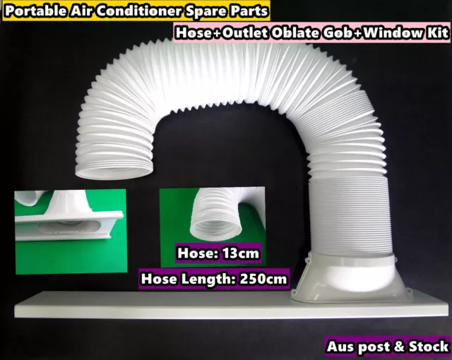 3PCs Portable Air Conditioner Spare Parts (Gob+Window Kit+Hose) (250cmx13cm)