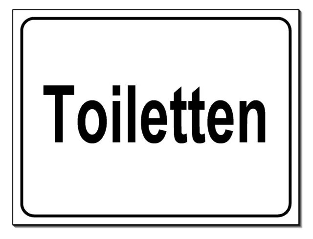 Toiletten-Schild-Alu.-Verbund-200 x 150 x 2 mm-Hinweisschild-Warnschild-Bad-WC